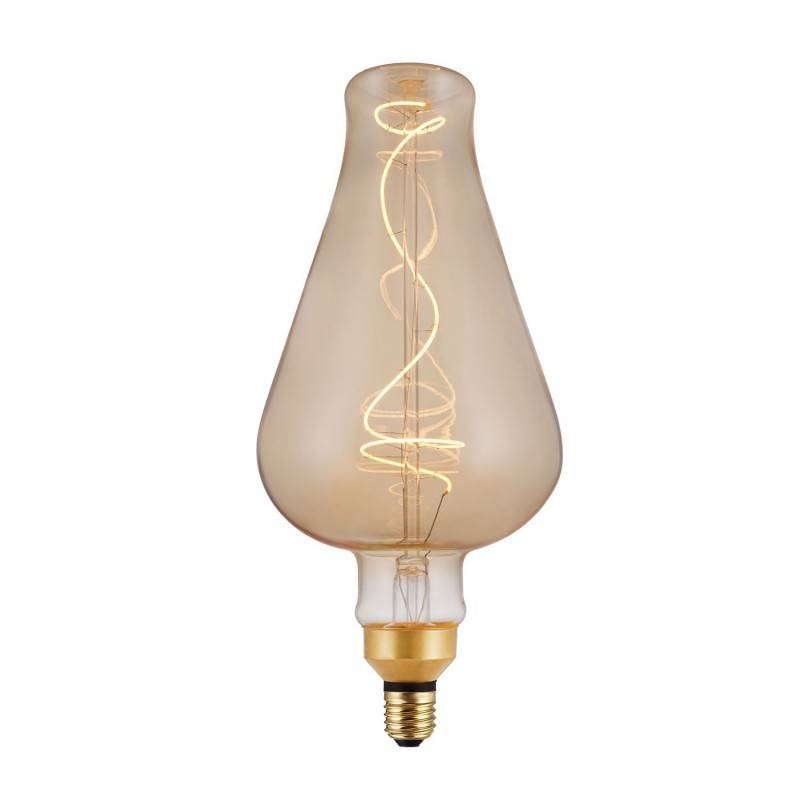 Led Gold Light Bulb DemiJohn 160 Spiral Filament 5W 250Lm E27 2000K Dimmable