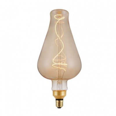 Led Gold Light Bulb DemiJohn 160 Spiral Filament 5W 250Lm E27 2000K Dimmable