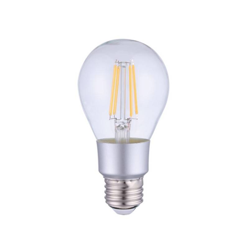 LED SMART WI-FI Light Bulb Drop A60 Transparent with Straight Filament 6W 700Lm E27 2700K Dimmable