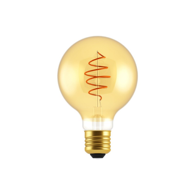 LED Bulb Globe G80 Golden Croissant Line with Spiral Filament 5W 250Lm E27 2000K Dimmable