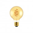 LED Bulb Globe G80 Golden Croissant Line with Spiral Filament 5W 250Lm E27 2000K Dimmable