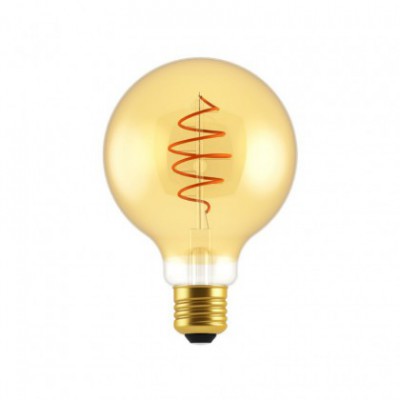 LED Bulb Globe G95 Golden Croissant Line with Spiral Filament 5W 250Lm E27 2000K Dimmable