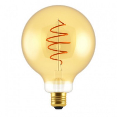 LED Bulb Globe G125 Golden Croissant Line with Spiral Filament 5W 250Lm E27 2000K Dimmable