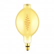 LED XXL Bulb Bulged Tubular BT180 Golden Croissant Line with Spiral Filament 8.5W 600Lm E27 2000K Dimmable