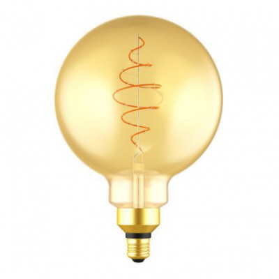 LED XXL Bulb Globe G200 Golden Croissant Line with Spiral Filament 8.5W 600Lm E27 2000K Dimmable