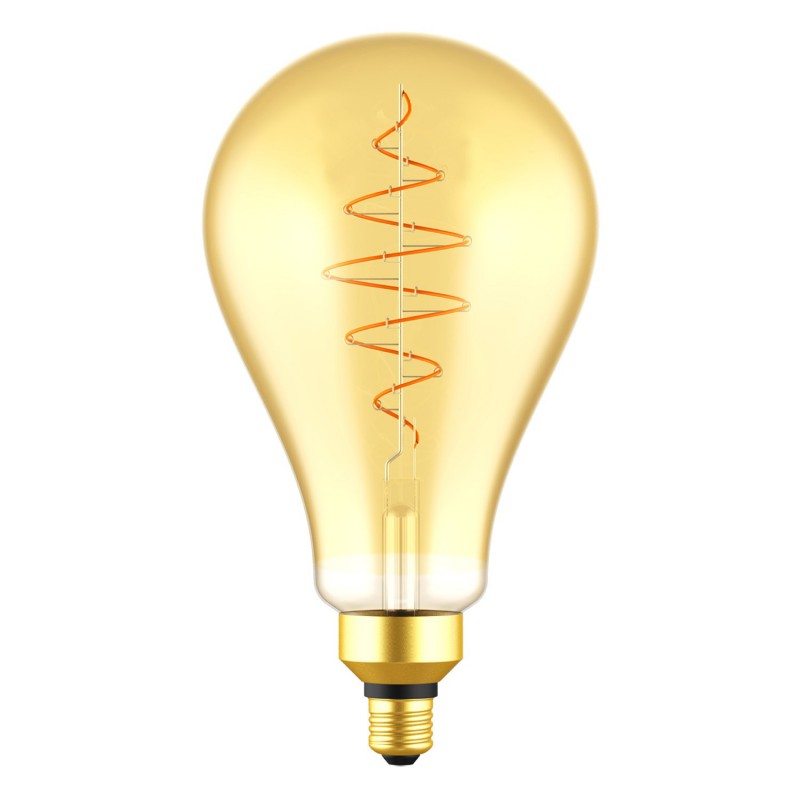 LED XXL Bulb Pear A160 Golden Croissant Line with Spiral Filament 8.5W 600Lm E27 2000K Dimmable