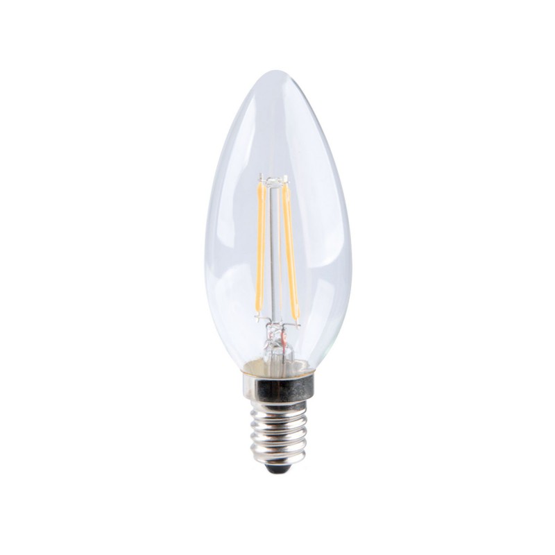 LED Olive Transparent 6W 806Lm E14 2700K bulb