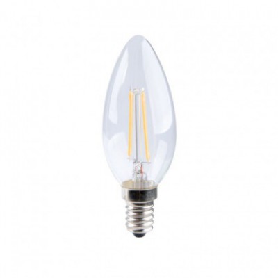 LED Olive Transparent 6W 806Lm E14 2700K bulb