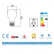 LED Light Bulb Drop 4.5W 470Lm E27 Clear 2700K Dimmable