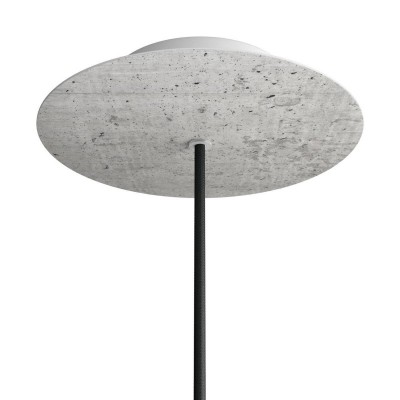 Round Rose-One 1-hole and 4 side holes ceiling rose, 200 mm - Concrete