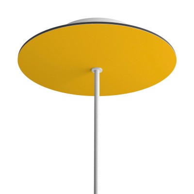 Round Rose-One 1-hole and 4 side holes ceiling rose, 200 mm - Yellow mustard