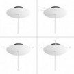 Round Rose-One 1-hole and 4 side holes ceiling rose, 200 mm