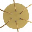 Round Rose-One 6-hole and 4 side holes ceiling rose, 200 mm