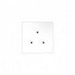 Square Rose-One 3-hole and 4 side holes ceiling rose, 200 mm