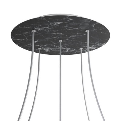 Round XXL Rose-One 5-hole and 4 side holes ceiling rose, 400 mm - Marble Marquina