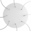 Round XXL Rose-One 8-hole and 4 side holes ceiling rose, 400 mm