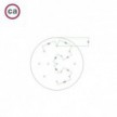 Round XXL Rose-One 12-hole and 4 side holes ceiling rose, 400 mm