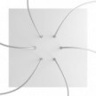 Square XXL Rose-One 6-hole and 4 side holes ceiling rose, 400 mm