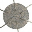 Round Rose-One 6-hole and 4 side holes ceiling rose, 200 mm - PROMO