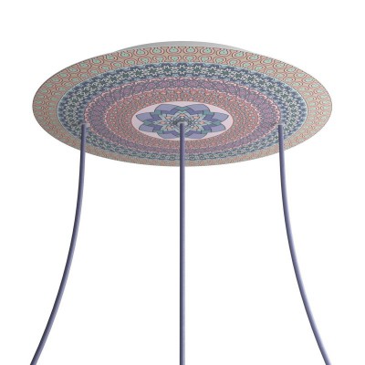 Round XXL Rose-One 3 in-line holes and 4 side holes ceiling rose, 400 mm  - PROMO - Mandala Varanasi