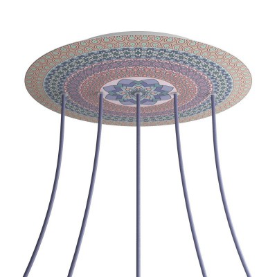 Round XXL Rose-One 5 in-line holes and 4 side holes ceiling rose, 400 mm  - PROMO - Mandala Varanasi