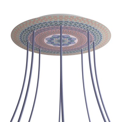 Round XXL Rose-One 8-hole and 4 side holes ceiling rose, 400 mm - PROMO - Mandala Varanasi