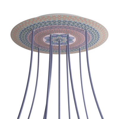 Round XXL Rose-One 9 X-shaped holes and 4 side holes ceiling rose, 400 mm  - PROMO - Mandala Varanasi