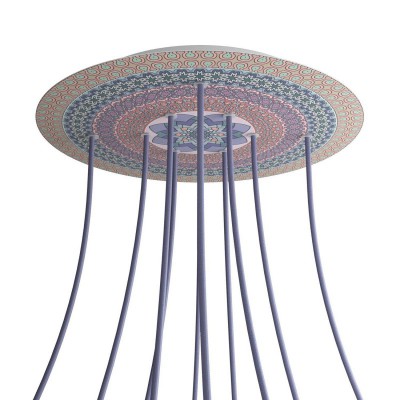 Round XXL Rose-One 10-hole and 4 side holes ceiling rose, 400 mm - PROMO - Mandala Varanasi