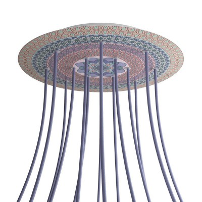 Round XXL Rose-One 14-hole and 4 side holes ceiling rose, 400 mm - PROMO - Mandala Varanasi