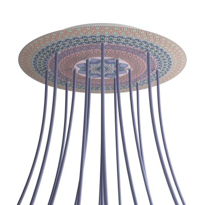 Round XXL Rose-One 15-hole and 4 side holes ceiling rose, 400 mm - PROMO - Mandala Varanasi