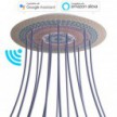 Large Round Smart ceiling rose, 400 mm Panel Rose-One with 14 holes - compatible with voice assistants - PROMO