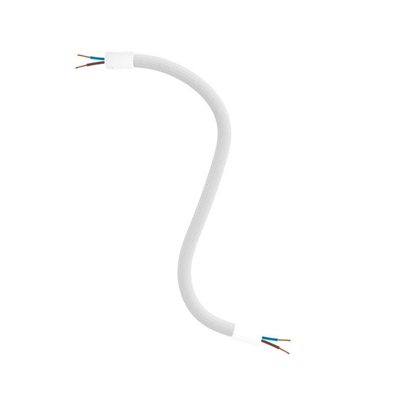 Kit Creative Flex flexible tube covered in White RM01 fabric with metal terminals