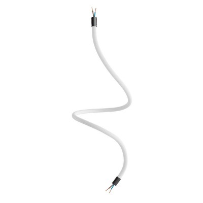 Kit Creative Flex flexible tube covered in White RM01 fabric with metal terminals - Black