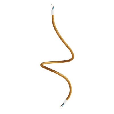 Kit Creative Flex flexible tube covered in Bronze RM73 fabric with metal terminals - Matt White