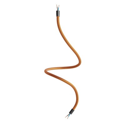 Kit Creative Flex flexible tube covered in Copper RM74 fabric with metal terminals - Black