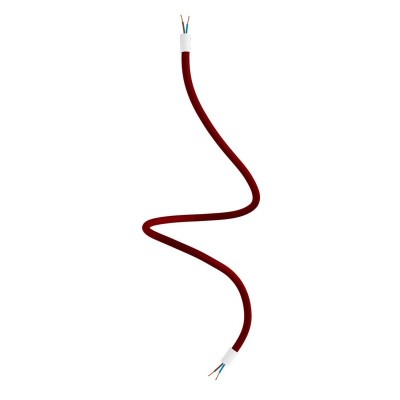 Kit Creative Flex flexible tube covered in Burgundy RM19 fabric with metal terminals - Matt White