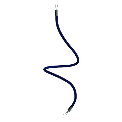 Kit Creative Flex flexible tube covered in Navy Blue RM20 fabric with metal terminals - Black