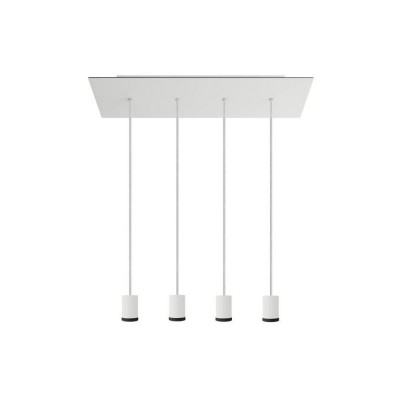 Four-fall spotlight GU1d0 with XXL rectangular Rose-One 675 mm - Matt White