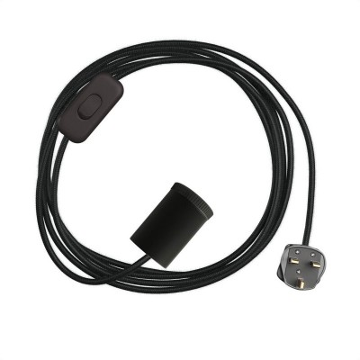 Mini Spotlight GU1d0 lamp with SnakeBis wiring - Black