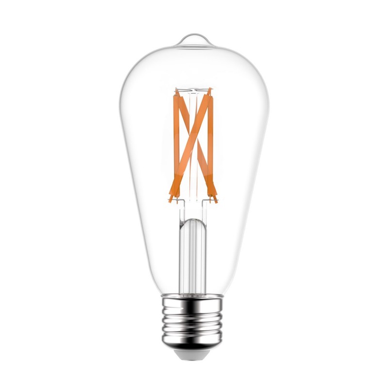 LED SMART WI-FI Light Bulb Edison ST64 Transparent with Filament 6.5W 806Lm E27 Dimmable