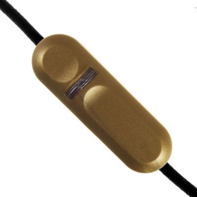 LED and traditional bulb Dimmer with inline switch - Gold