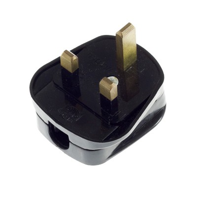 UK 3 poles Plug - Black