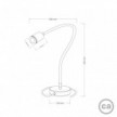 Table Flex GU1d0 flexible table lamp with mini LED spotlight