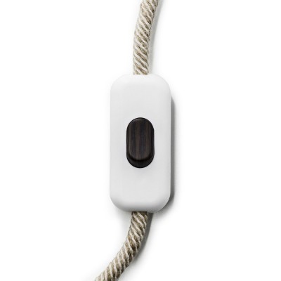 Inline single-pole switch Creative Switch White - Wenge effect