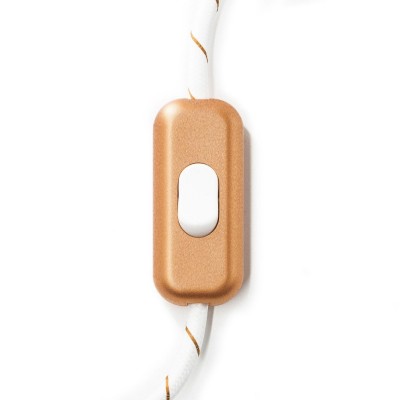 Inline single-pole switch Creative Switch Brushed Copper - White