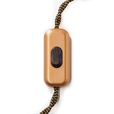 Inline single-pole switch Creative Switch Brushed Copper - Wenge effect