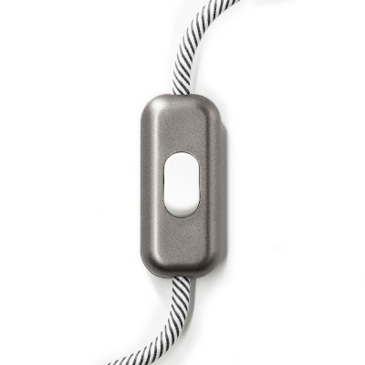 Inline single-pole switch Creative Switch Brushed Titanium - White