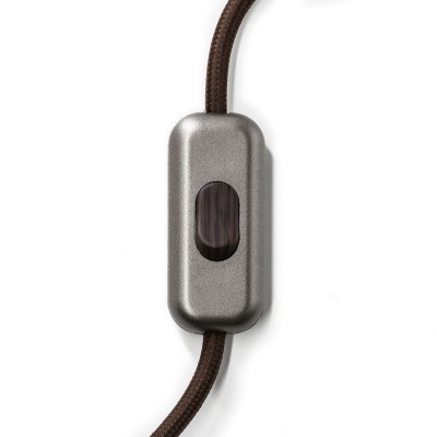 Inline single-pole switch Creative Switch Brushed Titanium - Wenge effect