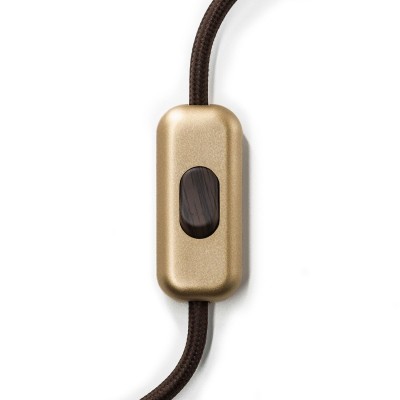 Inline single-pole switch Creative Switch Brushed Bronze - Wenge effect