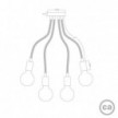 Flex 90 ceiling lamp flexible provides diffused light with LED G95 light bulb